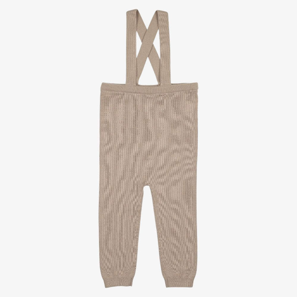 Knit Suspender Legging - Taupe