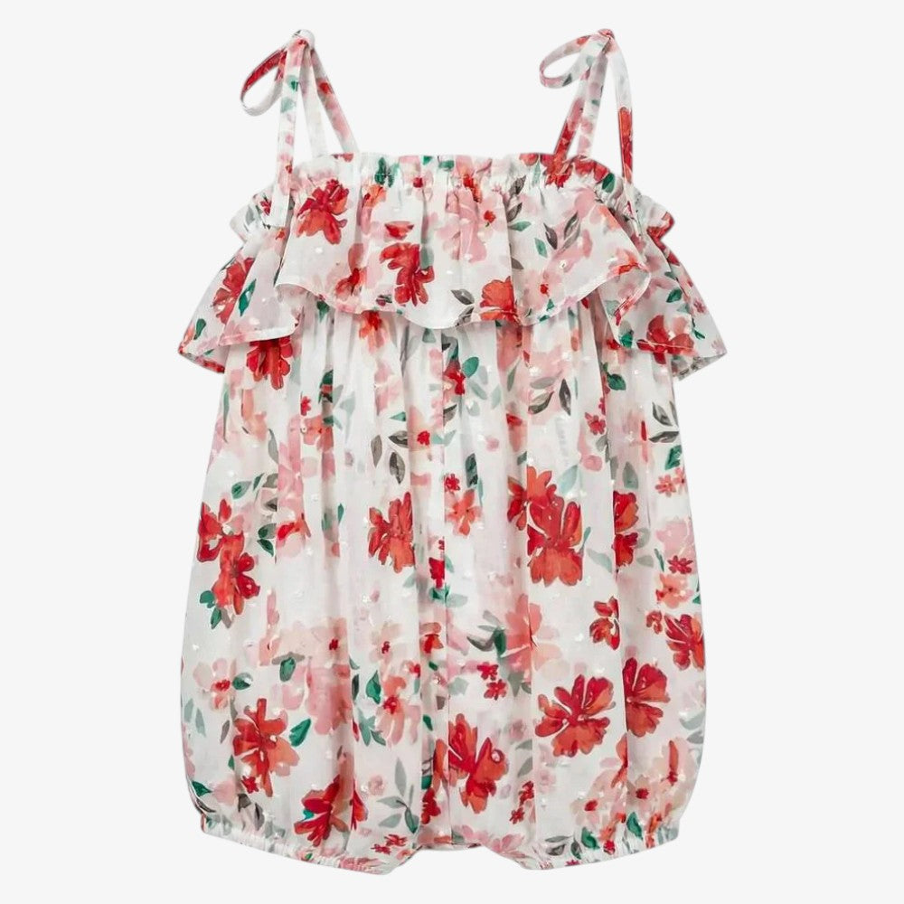 Roses Romper - Ivory &amp; Red