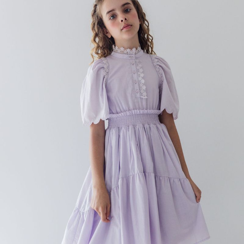 Shirred Waist Dress - Lavender