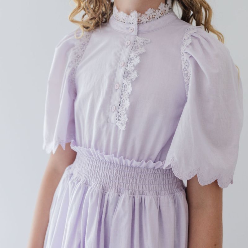 Shirred Waist Dress - Lavender