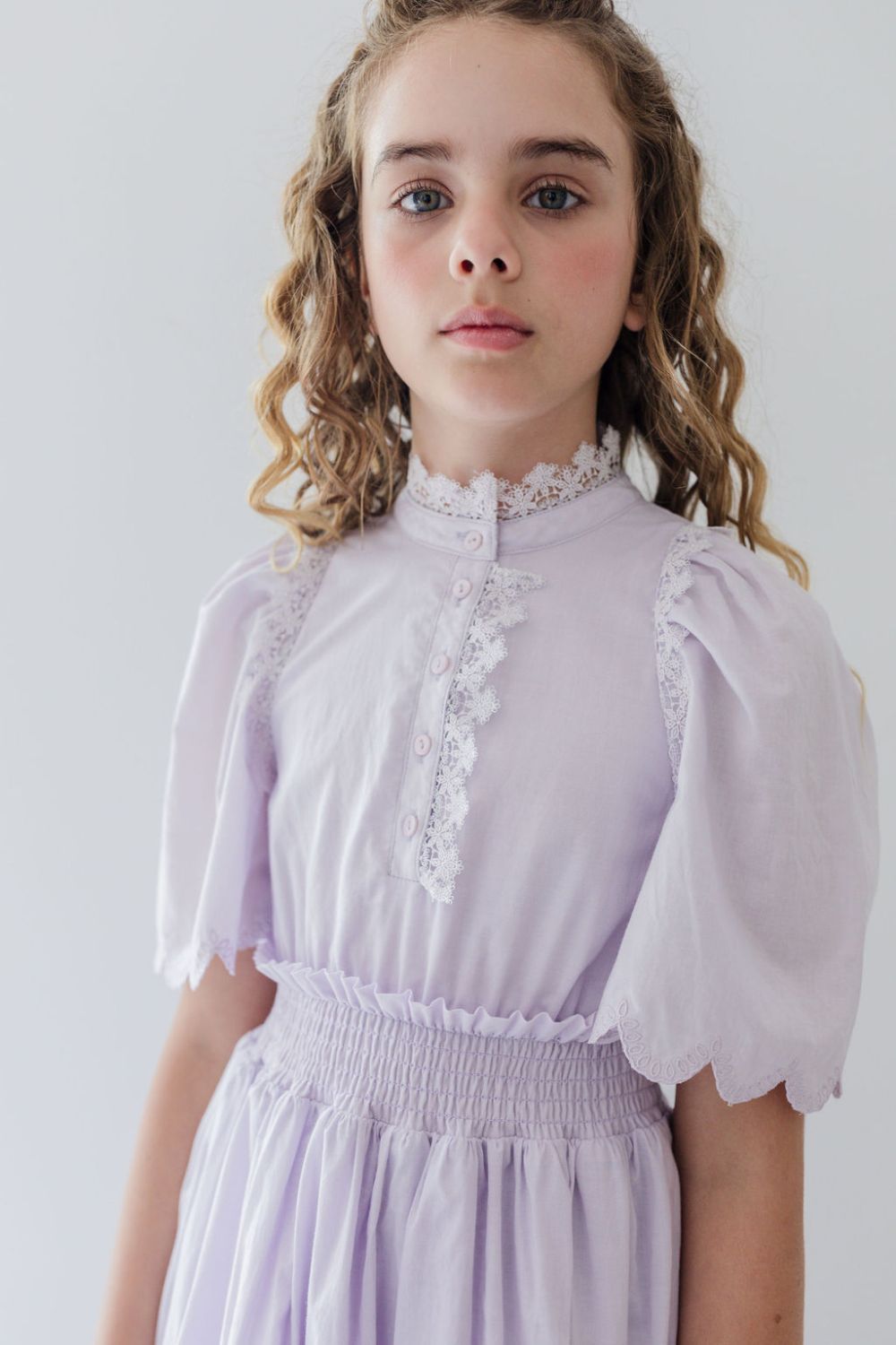 Shirred Waist Dress - Lavender