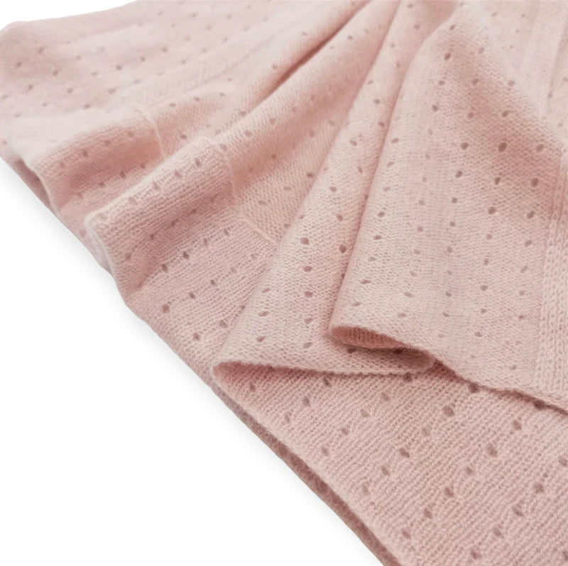 Pointelle Blanket - Pink