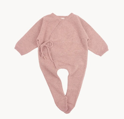 Cashmere Footie - Dusty Rose