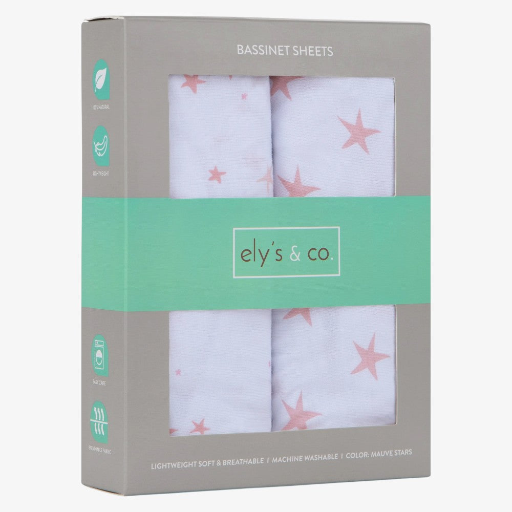 Crib Sheet 2 Pack - Mauve Star