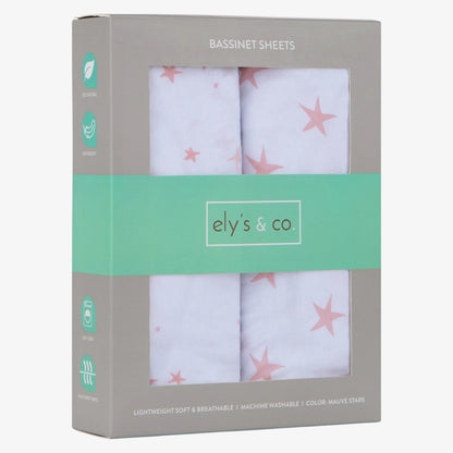 Crib Sheet 2 Pack - Mauve Star