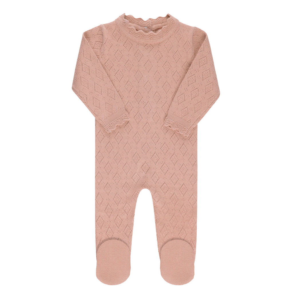 Ely`s & Co Pointelle Knit Footie - Pink