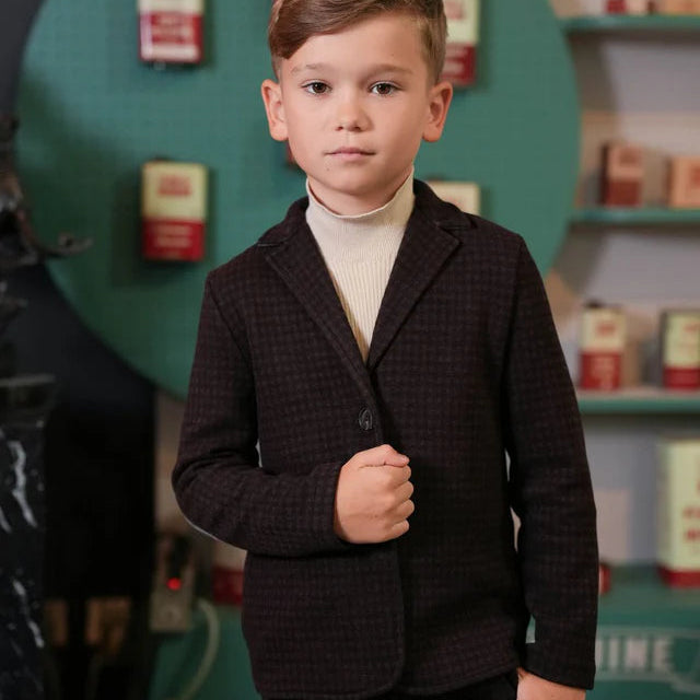 Easton Blazer - Cocoa Plaid