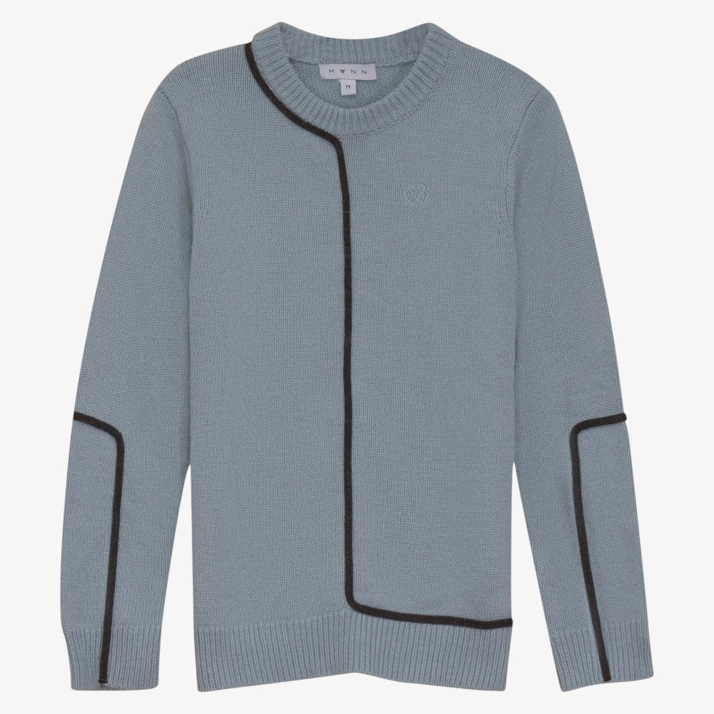Contrast Sweater - Light Blue