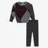 Argyle Sweater And Pants - Grey & Burgundy