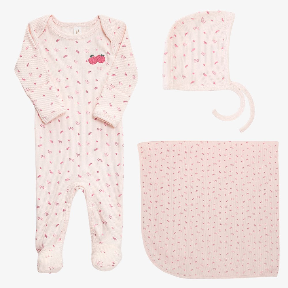 Lap Shoulder Take Me Home Set - Pink Mushrooms