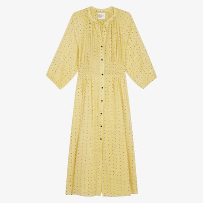 Dotted Print Dress - Yellow