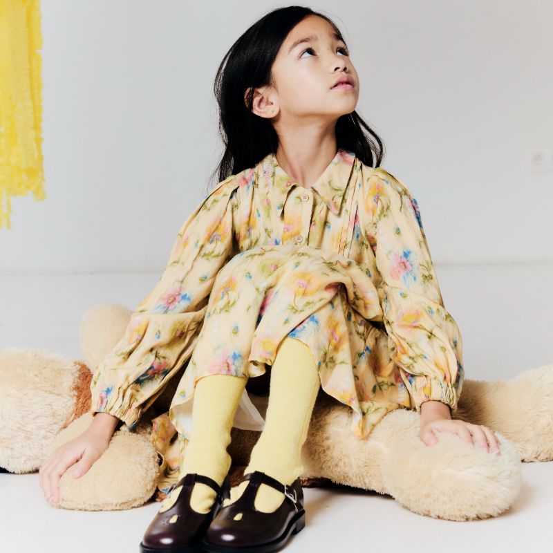 Pleats Dress - Yellow