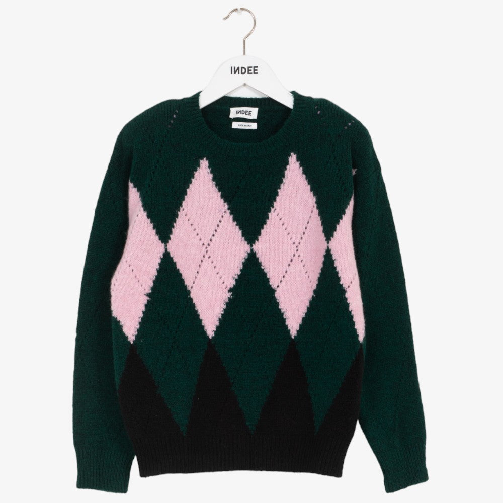 Jacquard Sweater - Forest Green