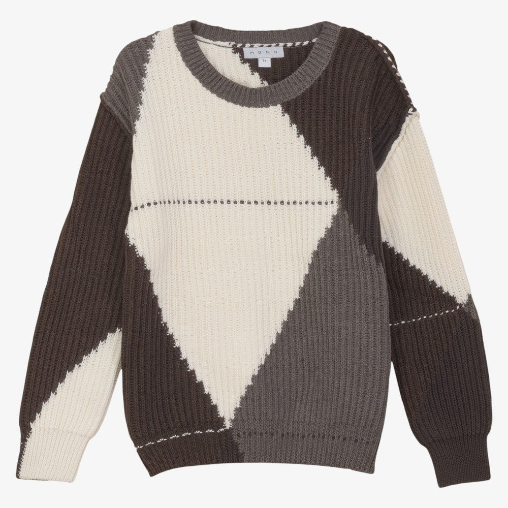 Arygle Sweater - Coffee