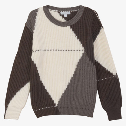 Arygle Sweater - Coffee