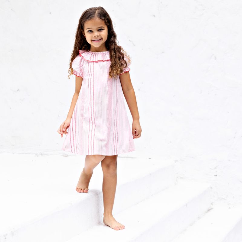 Rosie Print Short Sleeve Dress - Pink