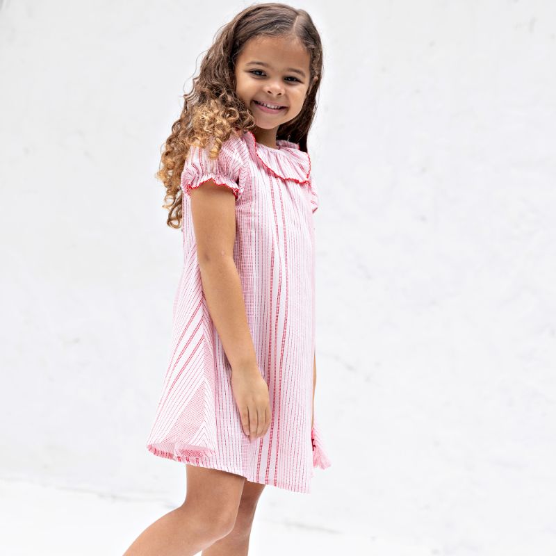 Rosie Print Short Sleeve Dress - Pink