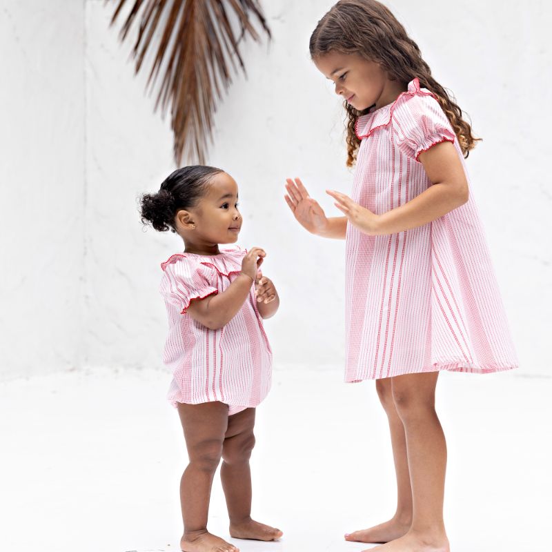 Rosie Print Short Sleeve Dress - Pink