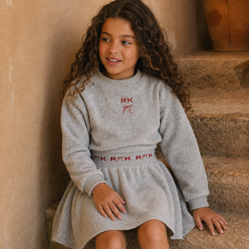 Reese Scuba Top - Grey &amp; Red