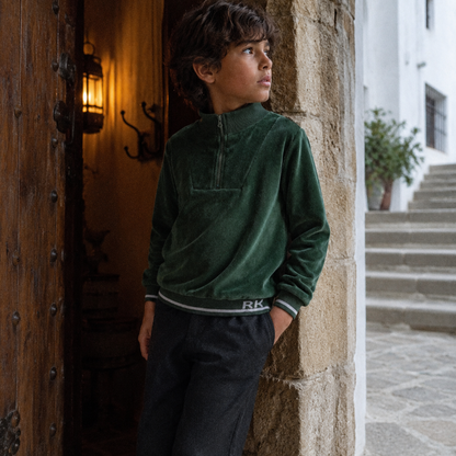 Reese Zipper Sweat - Green