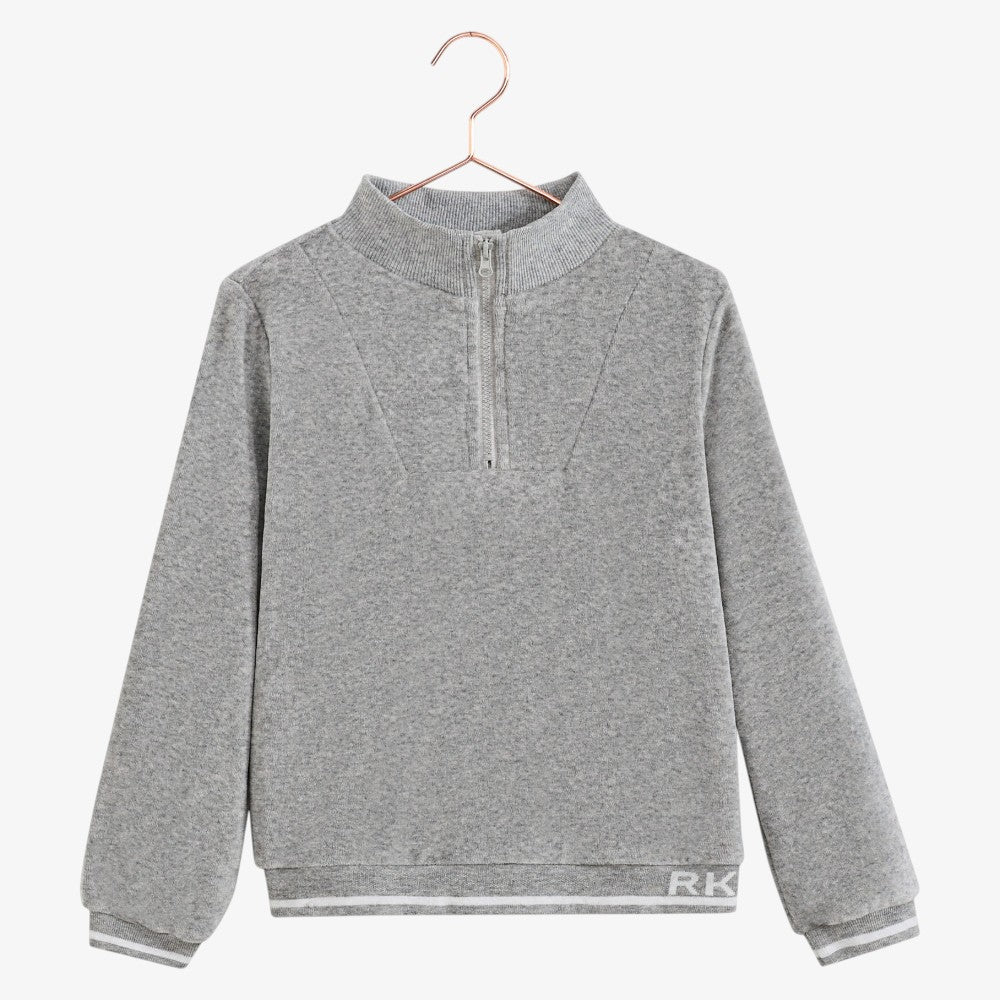 Reese Zipper Sweat - Grey