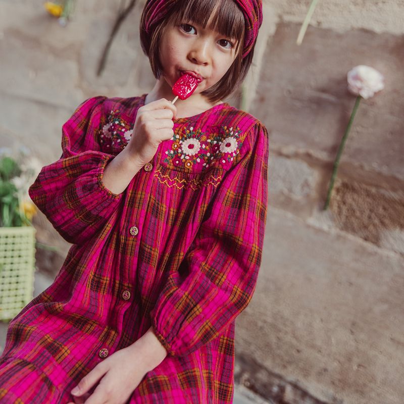 Massilia Dress - Pink Check