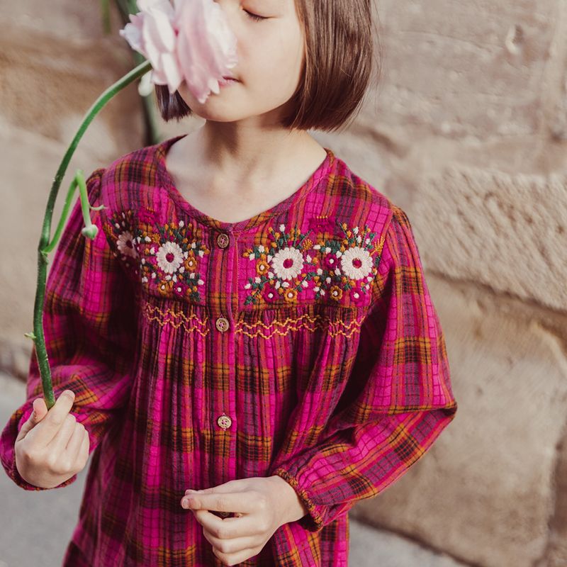 Massilia Dress - Pink Check