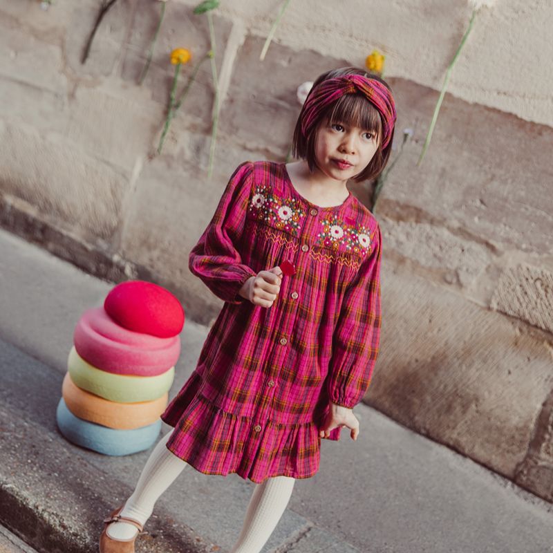 Massilia Dress - Pink Check