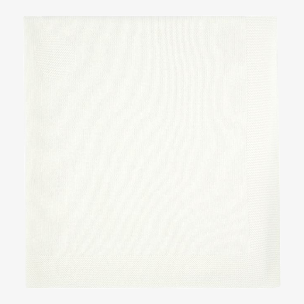 Knit Logo Blanket - Milk White