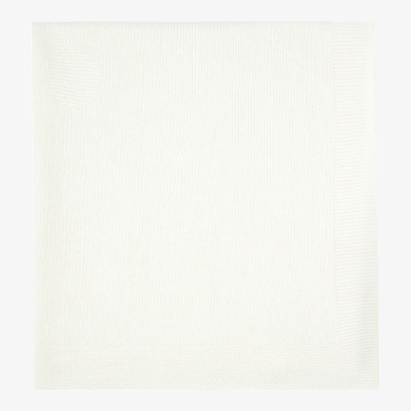 Knit Logo Blanket - Milk White