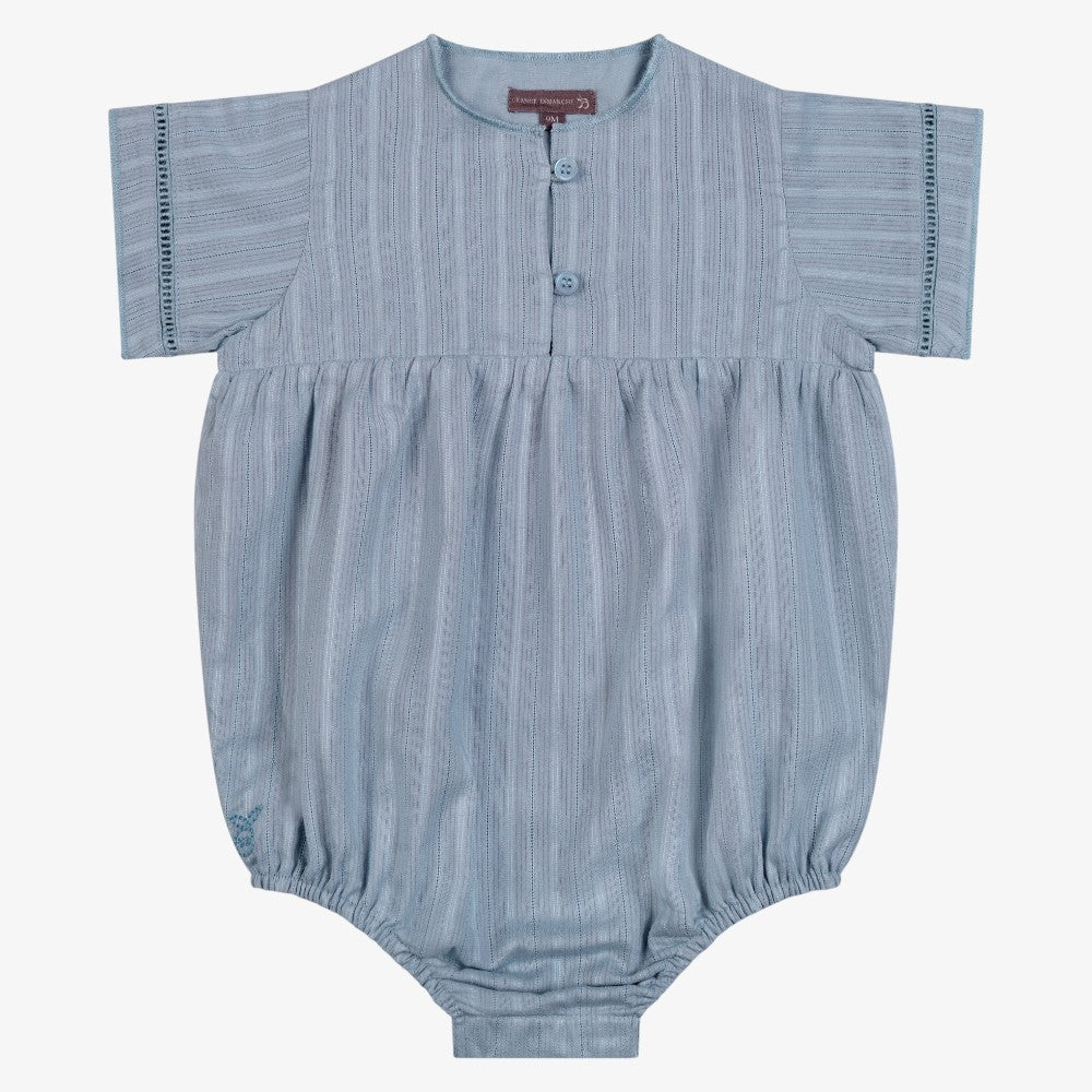 Textured Romper - Sky Blue