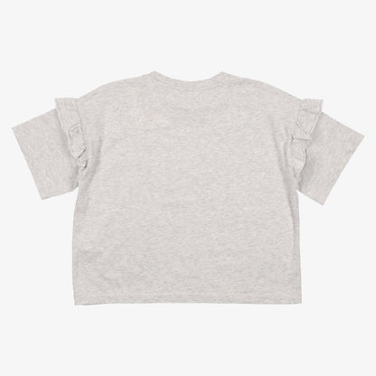 Reine Ruffle Tee - Grey Melange