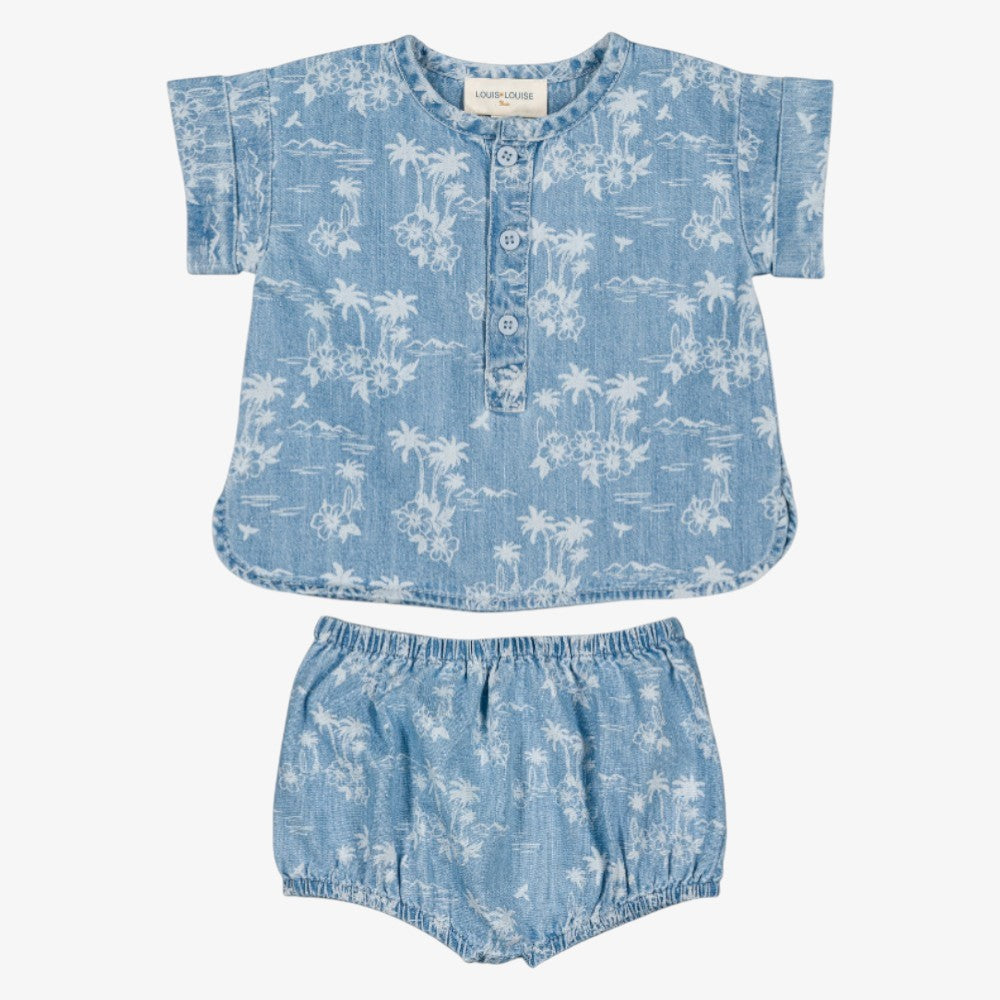 Saul Shirt And Bloomer - Light Blue