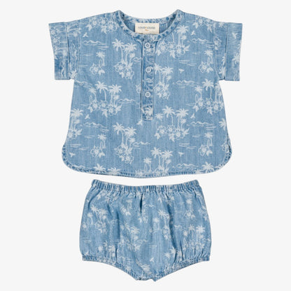 Saul Shirt And Bloomer - Light Blue