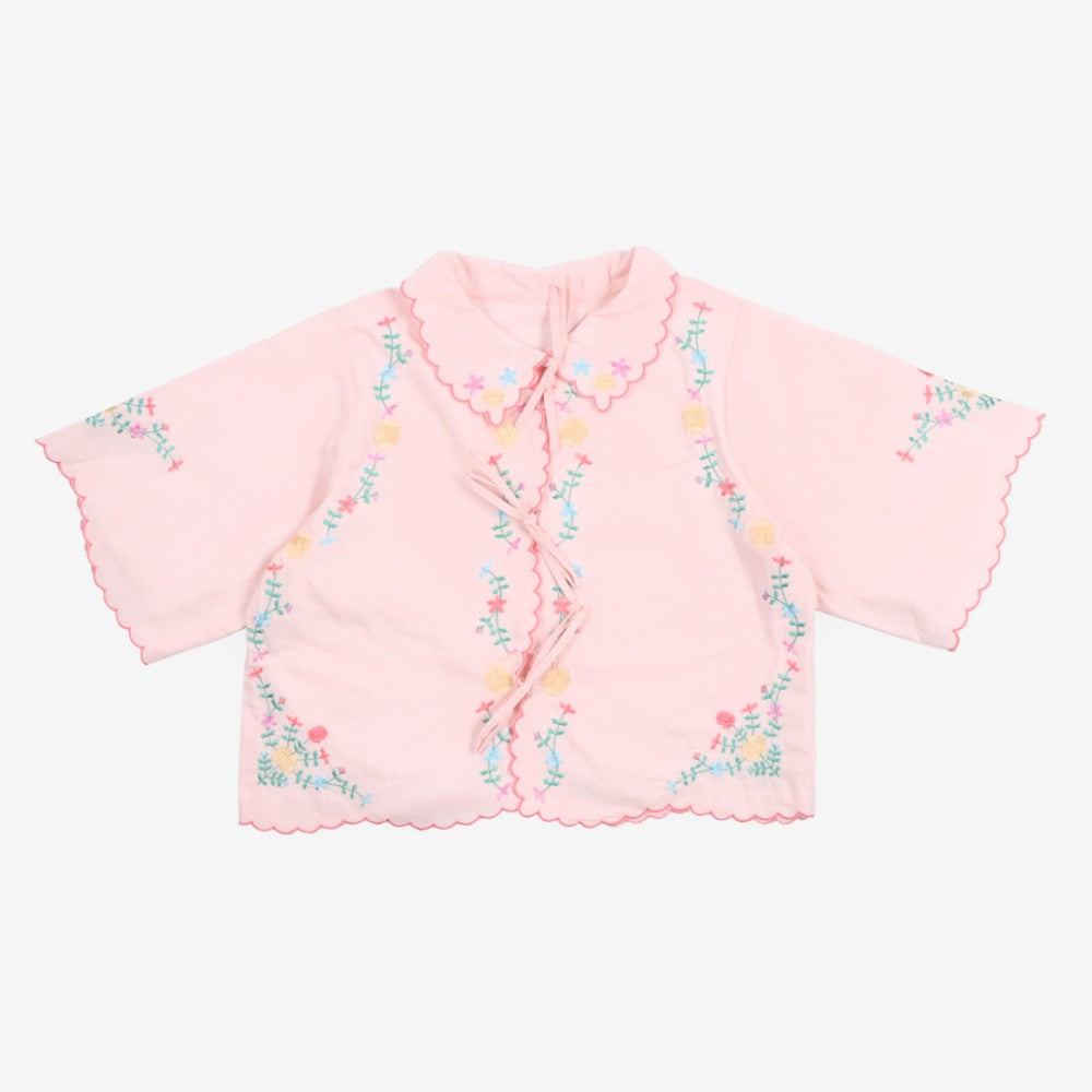 Orchid Print Blouse - Pink