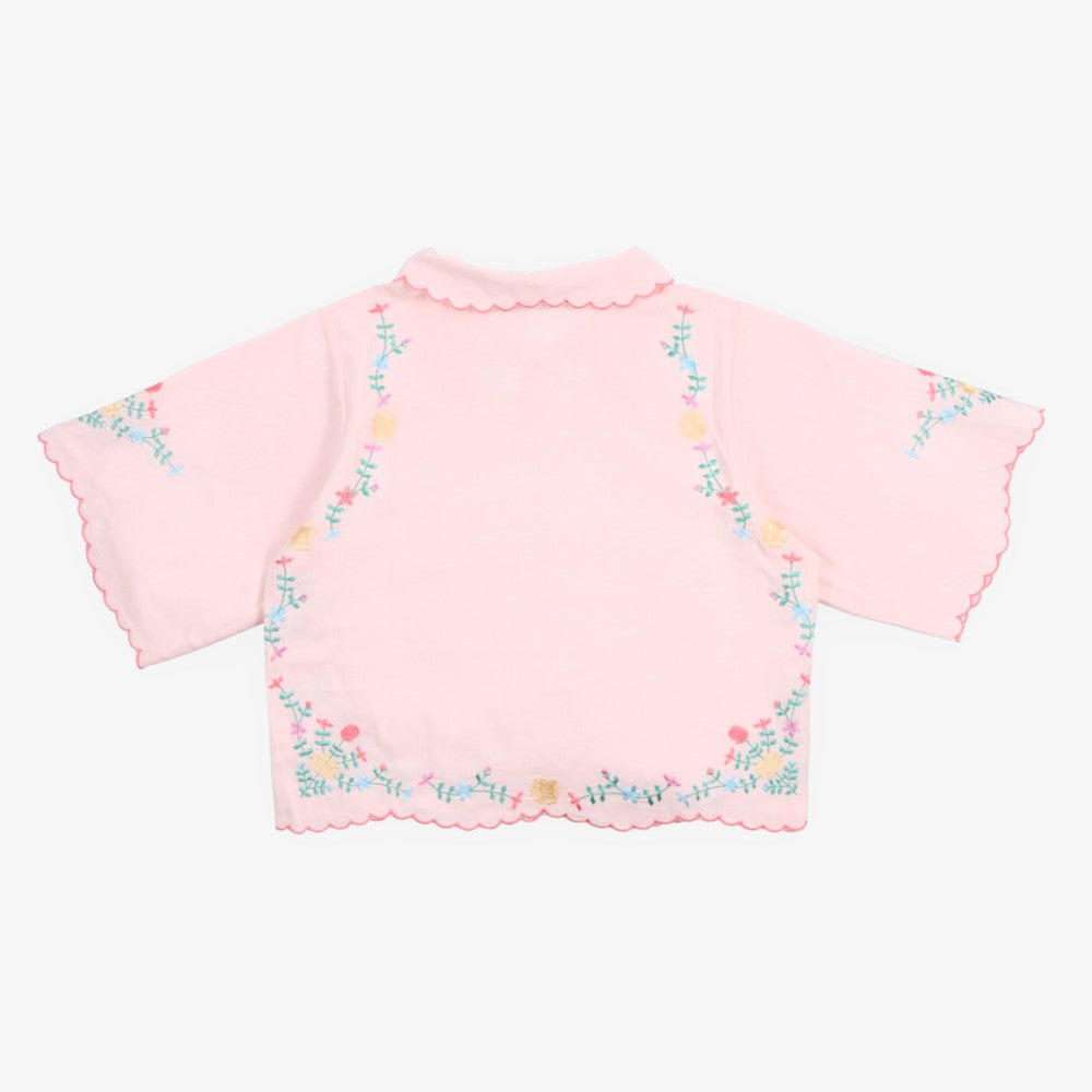 Orchid Print Blouse - Pink