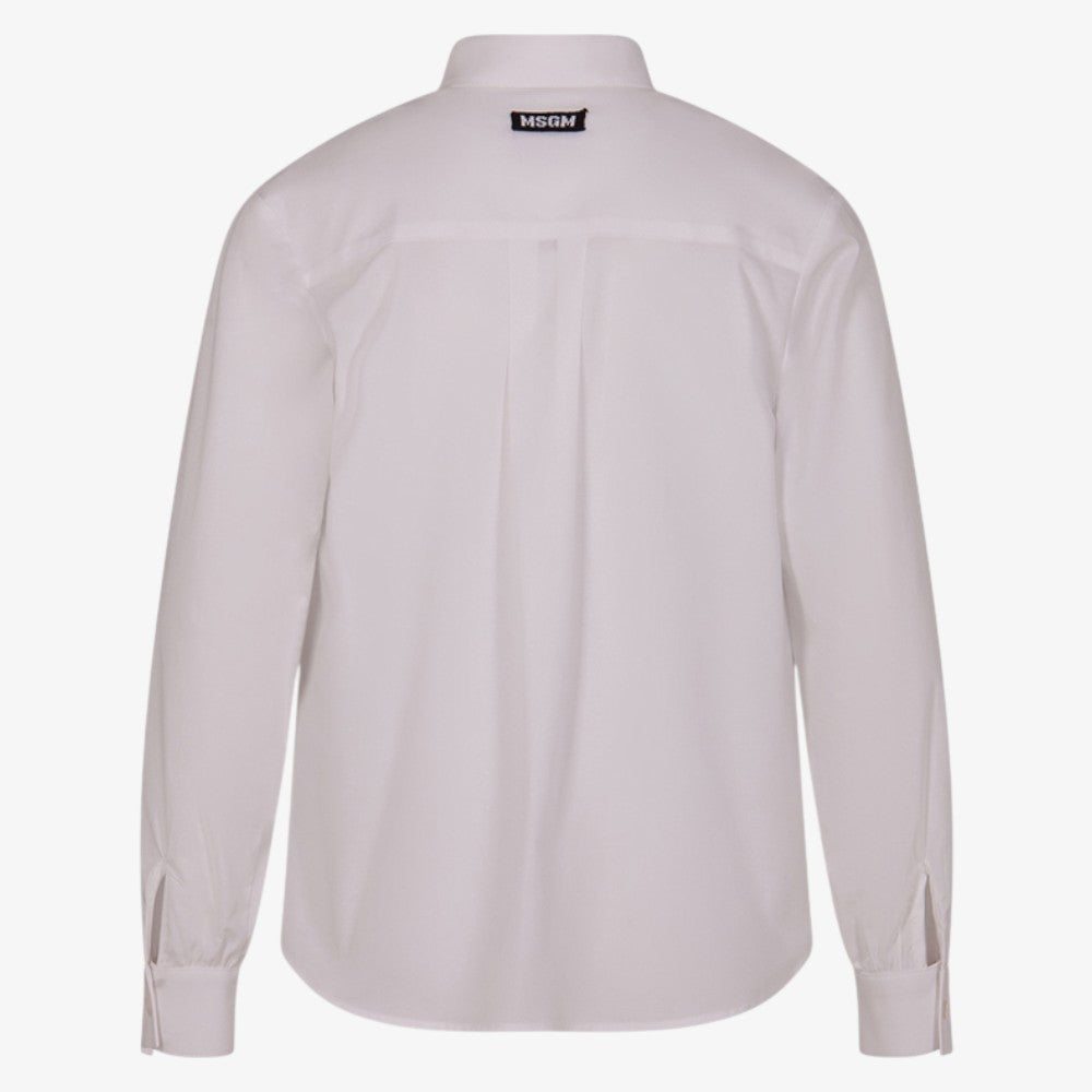 Flower Patch Oxford Shirt - White