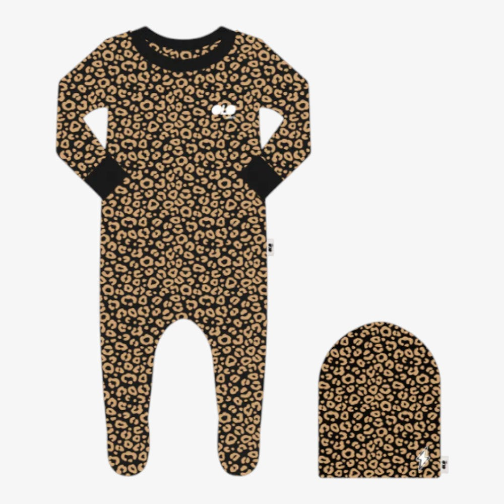 Safari Footie And Beanie - Fawn