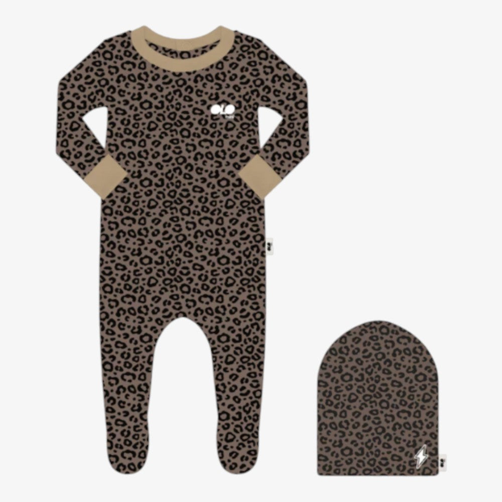 Safari Footie And Beanie - Slate