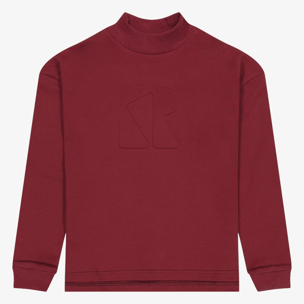 Embossed Turtleneck - Wine