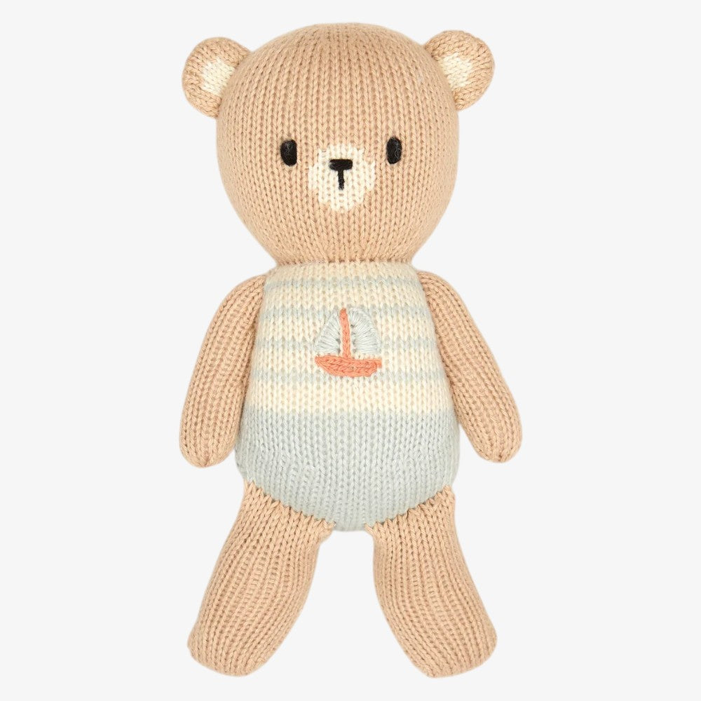 Sailboat Bear - Light Blue &amp; Natural