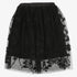 Embroidered Tulle Skirt - Black