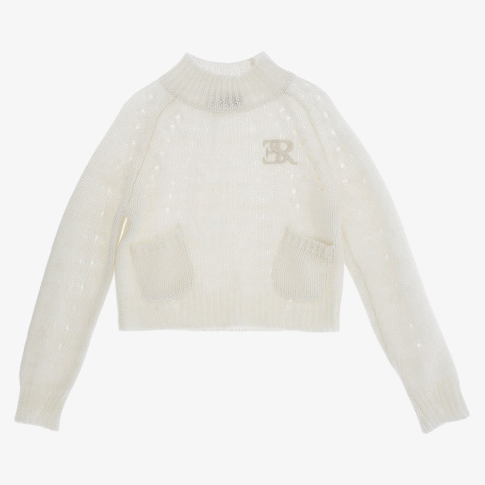 Mohair Sweater - White Melange