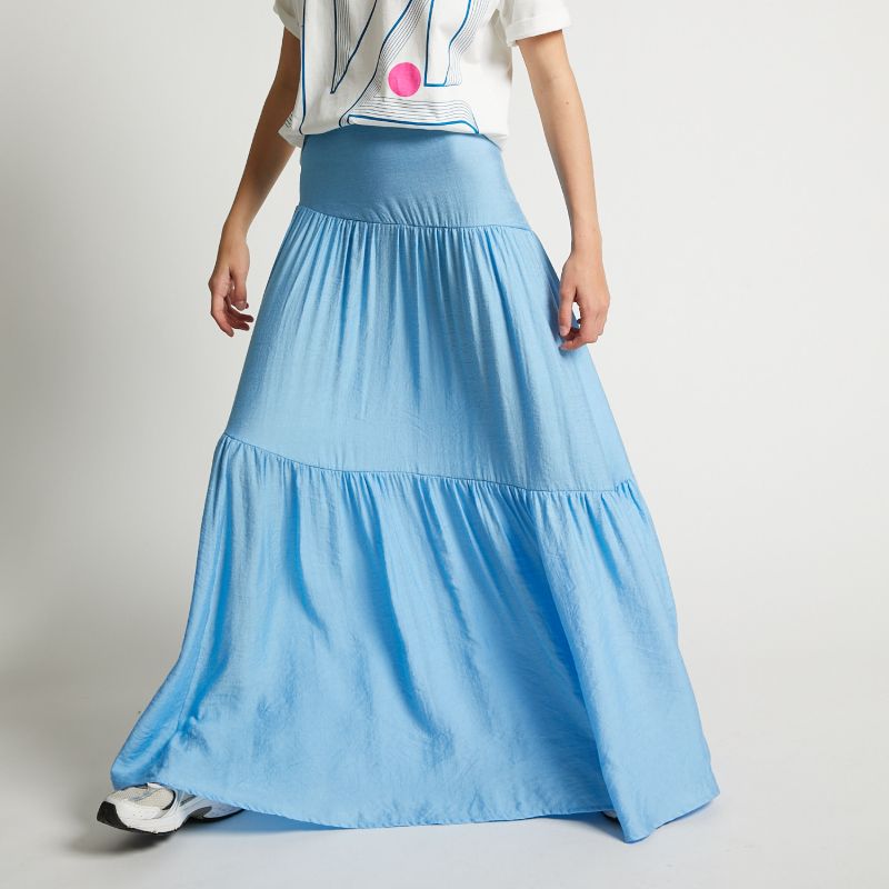 Shaker Skirt - Ionic Blue