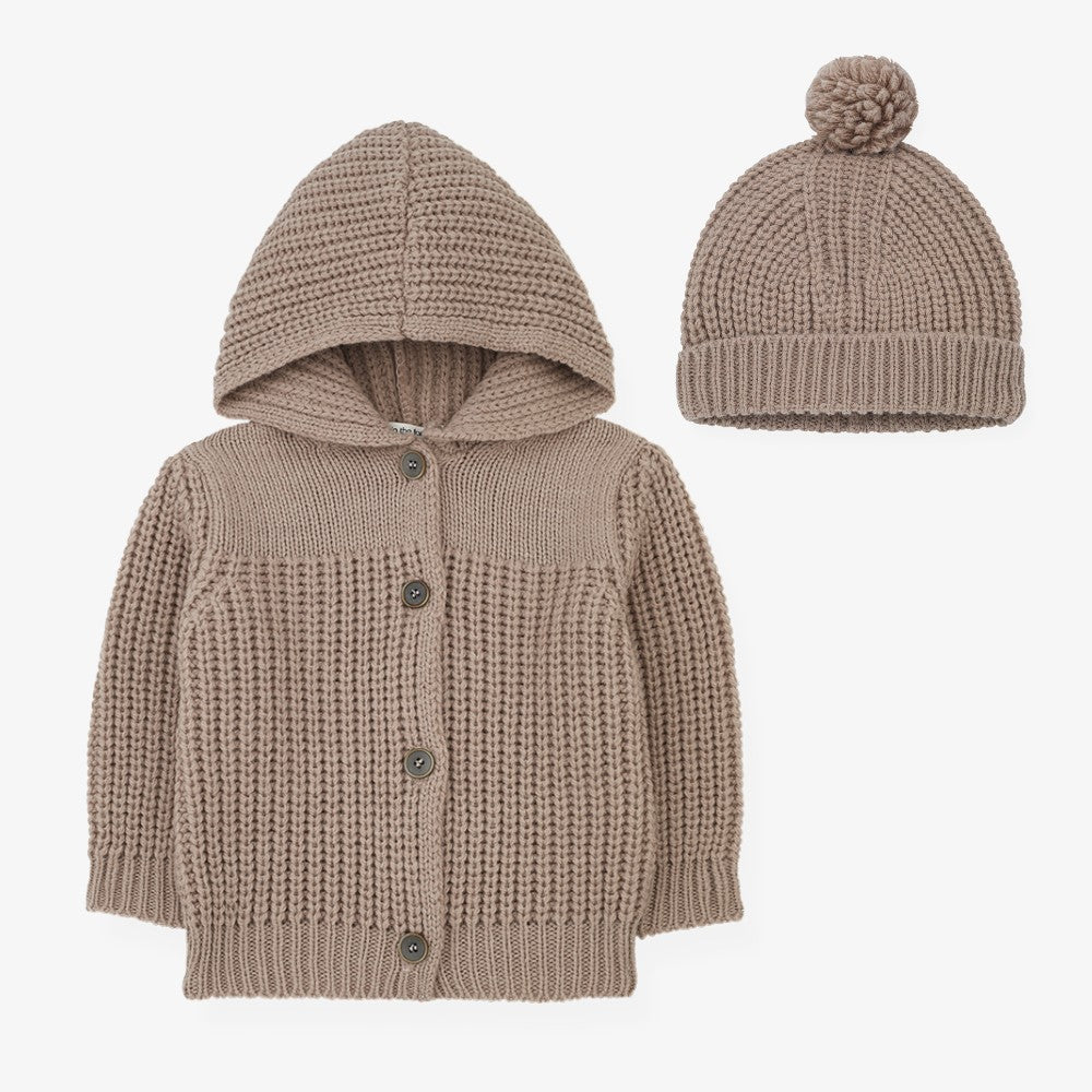 Hood Jacket And Beanie - Old Rose