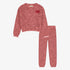 Knit V-Neck Top And Pants - Raspberry&cream