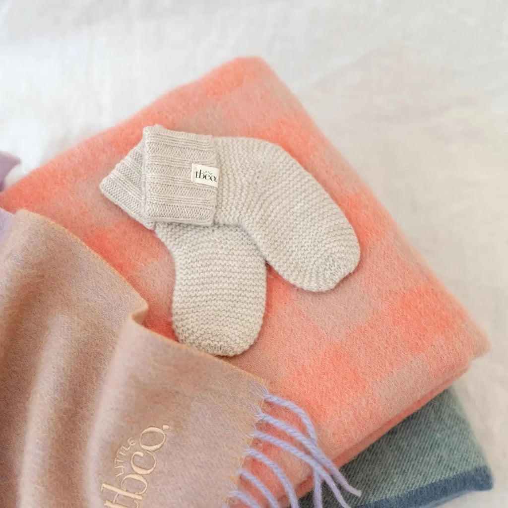 Tartan Merino Wool Socks - Oatmeal Melange