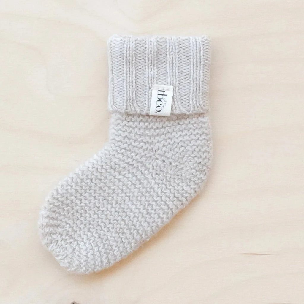 Tartan Merino Wool Socks - Oatmeal Melange