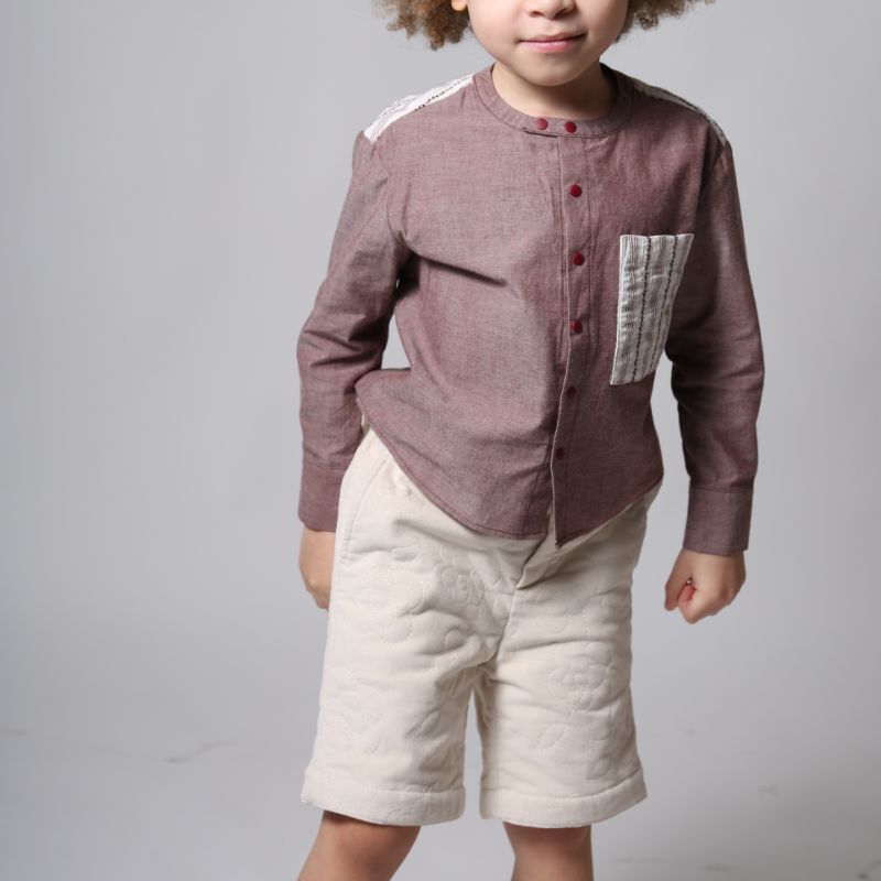 Tufted Suspender Bermuda - Opal