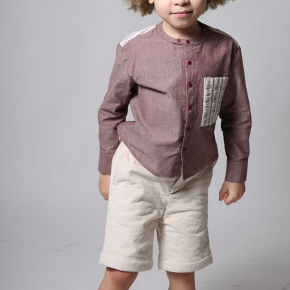 Tufted Suspender Bermuda - Opal